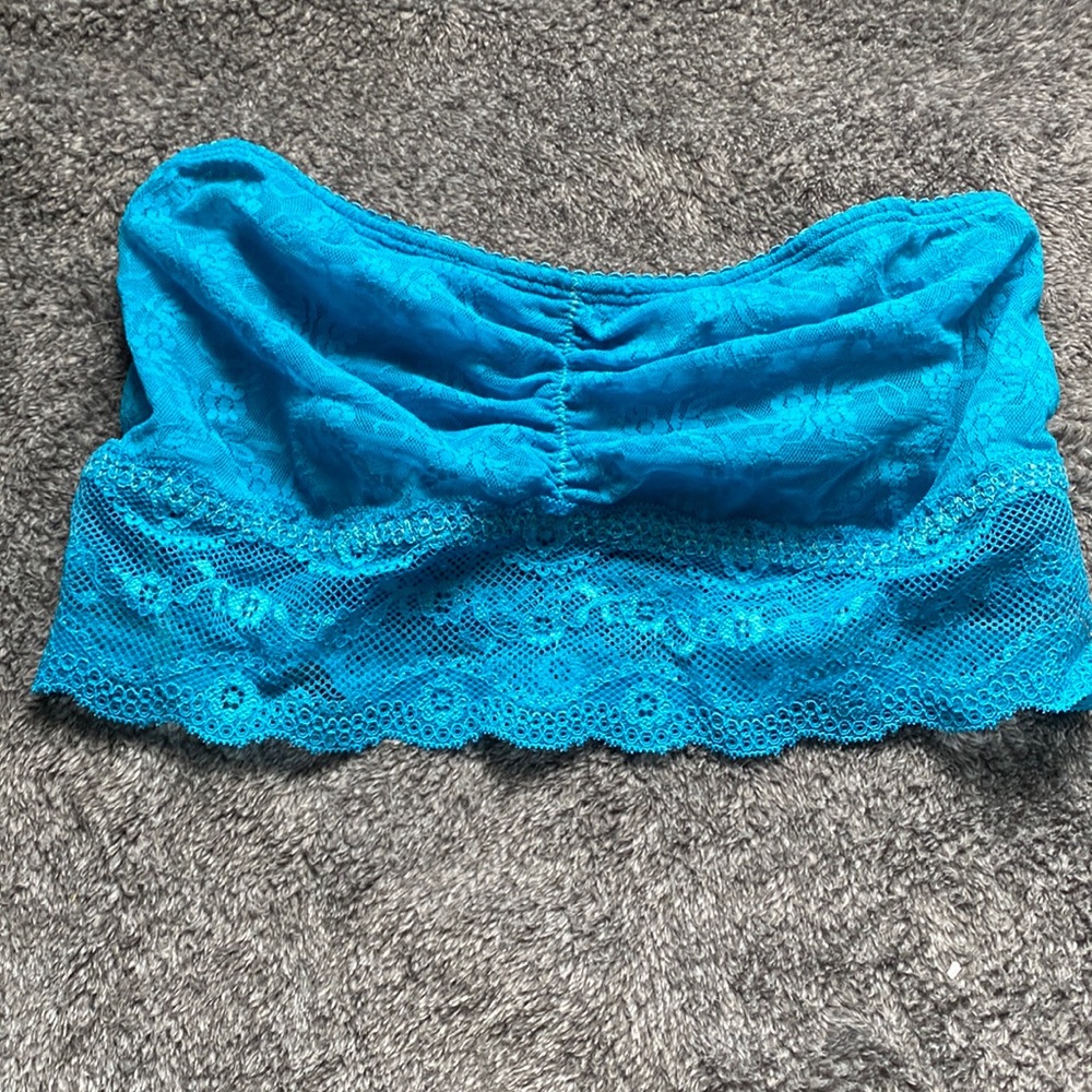 Blue no-show bra
